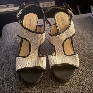 Michael Kors Black and White Women's Sandals